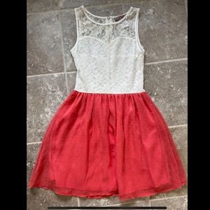 Lace and Coral Dress